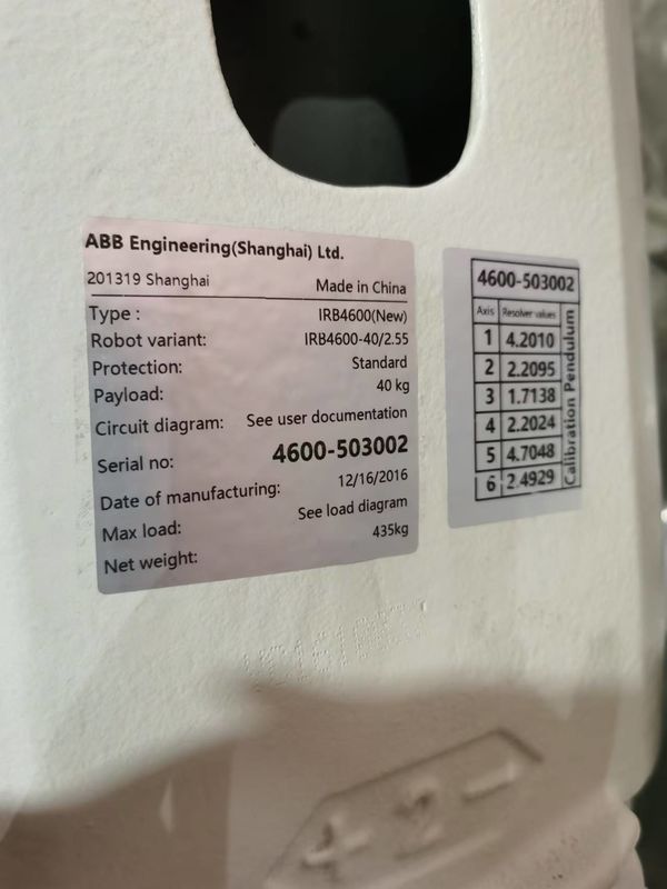 ABB IRB 4600-40/2.05 IP67 6-осе 40 кг средней полезной нагрузки ABB робот для машинного натягивания, дебрирования и подбора и размещения приложений.